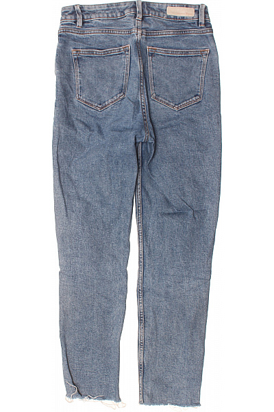 TOM TAILOR Dámské Modré Slim Rovné Džíny Lotte Zkrácené Roztřepené Nohavice Velikost 26 | TOM TAILOR | obrázek 2