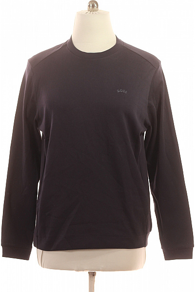 Hugo Boss Pánská tmavě modrá mikina bez kapuce s dlouhým rukávem crewneck jednobarevná Velikost xl | Hugo Boss | obrázek 2