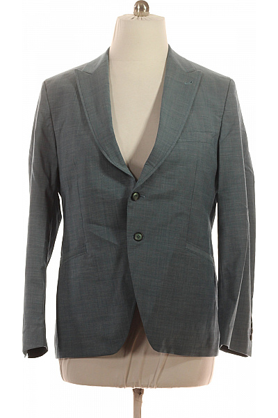 WILVORST Pánské společenské sako šedé strukturované jednořadé elegantní Velikost XXL | WILVORST | obrázek 2