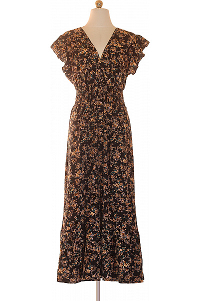 dámské šaty květované krátký rukáv volnočasové letní maxi Vel. S | Unimoda | obrázek 2