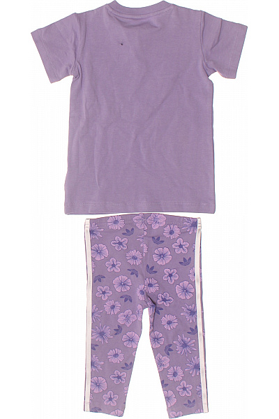 ADIDAS Dívčí souprava tričko a legíny fialové květinový vzor Vel. 80 | ADIDAS | obrázek 3