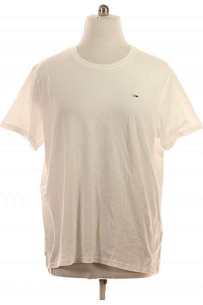 TOMMY HILFIGER Pánské tričko bílé basic s krátkým rukávem a kulatým výstřihem Velikost 3XL | TOMMY HILFIGER | obrázek 2