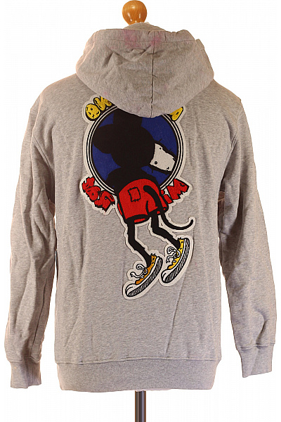 MOSCHINO Pánská bavlněná šedá mikina s kapucí a klokaní kapsou streetwear Vel. XXS | MOSCHINO | obrázek 2