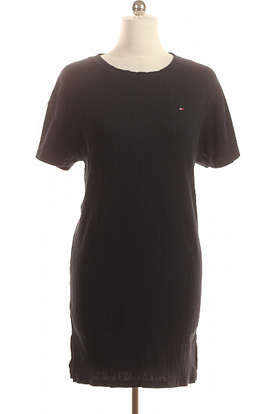 TOMMY HILFIGER Dámské Tričkové šaty Jednoduché žebrované Letní Velikost M