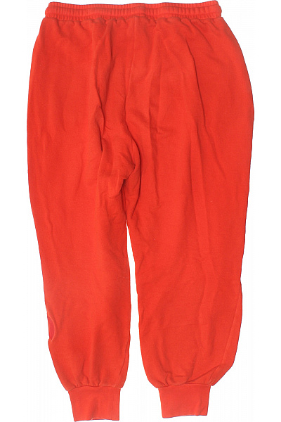 Oranžové tepláky s potiskem volné pohodlné s kapsami na doma Velikost l | Unimoda | obrázek 2