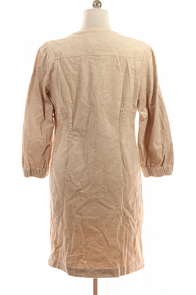 PART TWO Bavlněné Béžové Manšestrové Tunikové Šaty s Krátkým Rukávem Velikost 40 | PART TWO | obrázek 2