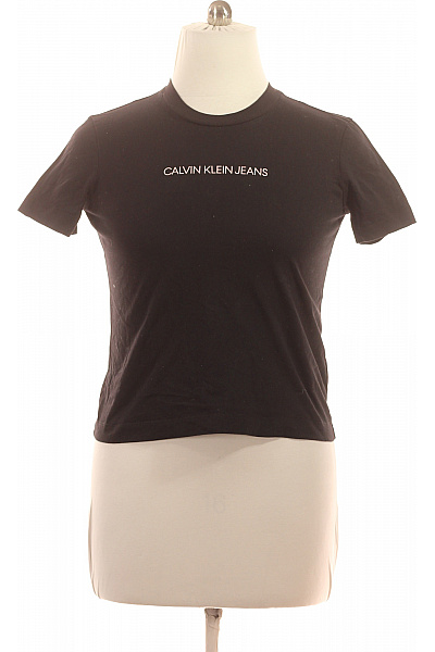 Calvin Klein Dámské černé tričko s krátkým rukávem a nápisem basic crop top Vel. L | Calvin Klein | obrázek 2