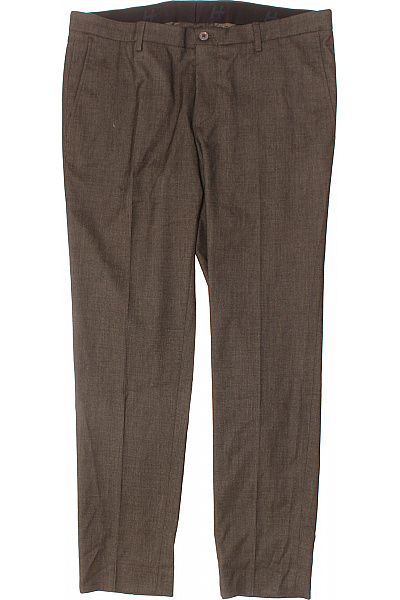 hechter Hnědé společenské oblekové kalhoty rovné s puky Velikost 24 | hechter | obrázek 2