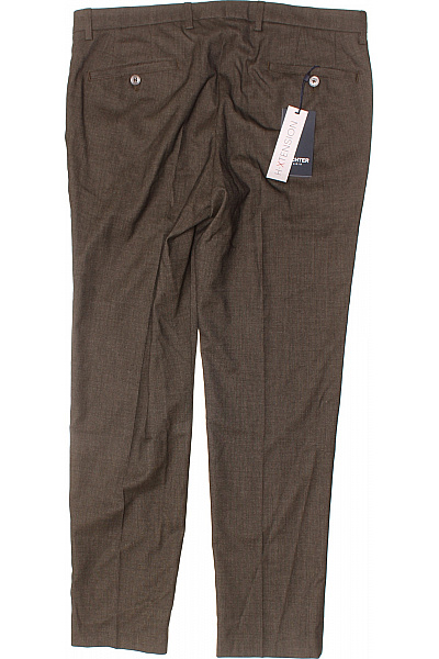 hechter Hnědé společenské oblekové kalhoty rovné s puky Velikost 24 | hechter | obrázek 3