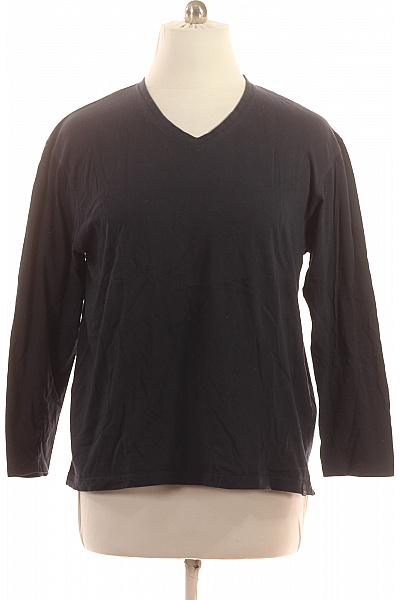 bugatti Pánské Tričko Dlouhý Rukáv V-výstřih Jednobarevné Basic Černé Velikost 56 | bugatti | obrázek 2