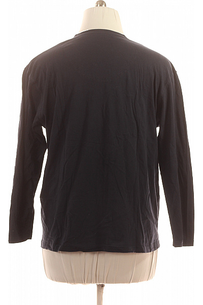 bugatti Pánské Tričko Dlouhý Rukáv V-výstřih Jednobarevné Basic Černé Velikost 56 | bugatti | obrázek 3