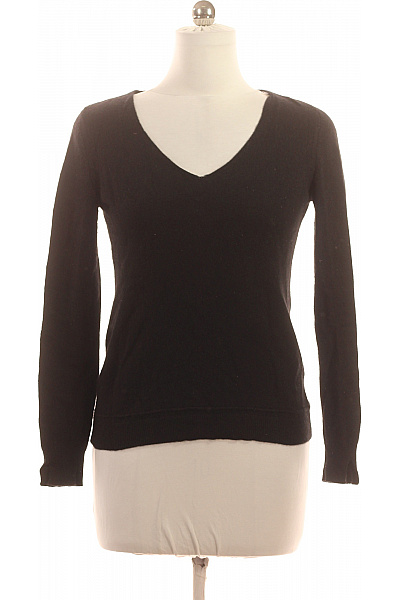 LAWRENCE GREY Dámský černý Tenký Pulovr S Výstřihem Do V Basic Velikost M