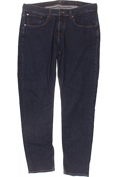 Dámské Slim Tapered Tmavě Modré Džíny S Kapsami Klasické Pružné úzké Velikost L