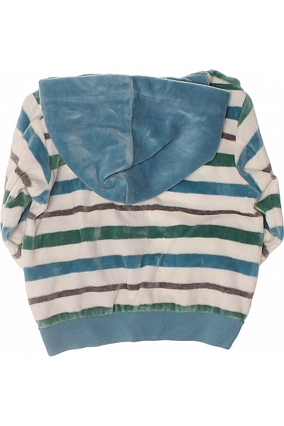 kanz Dětská souprava modrá s potiskem auta pruhovaná velurová Velikost 56 | kanz | obrázek 3