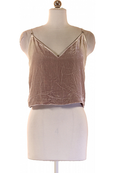 DIESEL Dámské tílko crop top sametové růžové Vel. 40 | DIESEL | obrázek 2