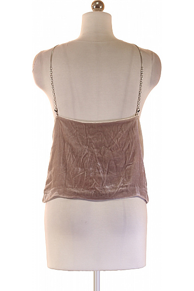 DIESEL Dámské tílko crop top sametové růžové Vel. 40 | DIESEL | obrázek 3