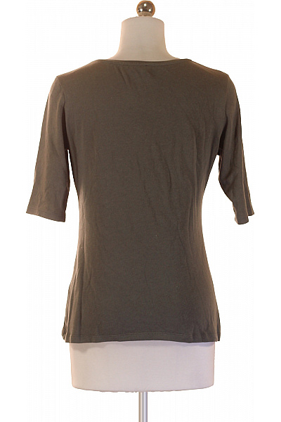 COTTON CANDY Dámské khaki tričko basic s kulatým výstřihem a tříčtvrtečním rukávem Velikost s | COTTON CANDY | obrázek 2