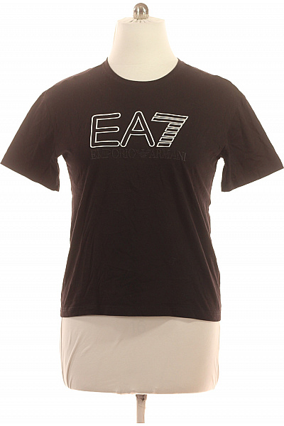 ARMANI Pánské tričko černé krátký rukáv s nápisem basic Vel. L | ARMANI | obrázek 2