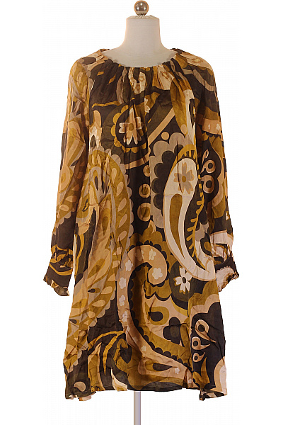 Grace Dámské šaty S Dlouhým Rukávem Boho Barevné Viskózové Velikost S