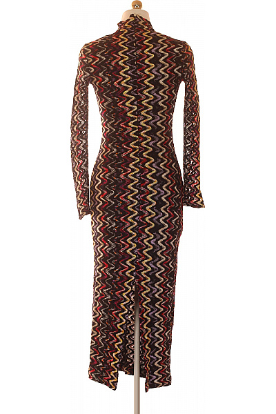 MISSONI Vlněné pletené midi šaty s dlouhým rukávem rolákové upnuté retro Vel. 42 | MISSONI | obrázek 2