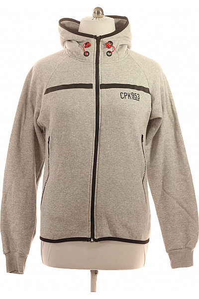 Canadian-peak Pánská Bavlněná šedá Mikina Na Zip S Kapucí Streetwear CPK953 Vel. XL