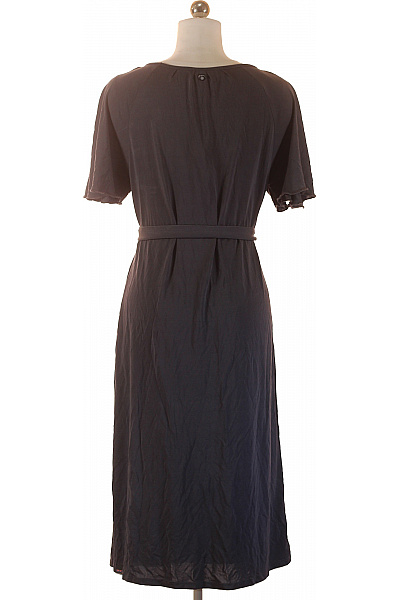 Dámské tmavé midi letní šaty s páskem volné Velikost xs | Unimoda | obrázek 2