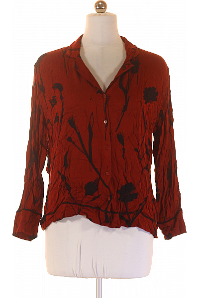 Chantelle Dámská červená košile s dlouhým rukávem vzorovaná ležérní volná Vel. XXL | Chantelle | obrázek 2