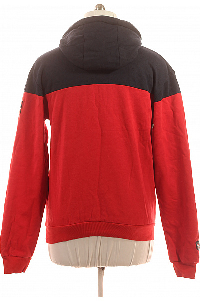 Norway Bavlněná červená pánská mikina s kapucí a potiskem přes hlavu Velikost xxl | Norway | obrázek 2