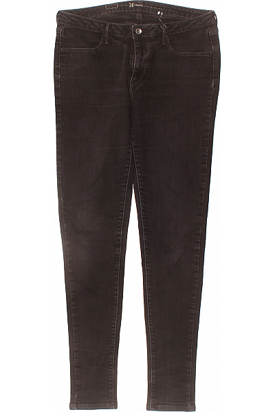 Dámské Bavlněné Tmavě černé Skinny Džíny Strečové Vel. 30