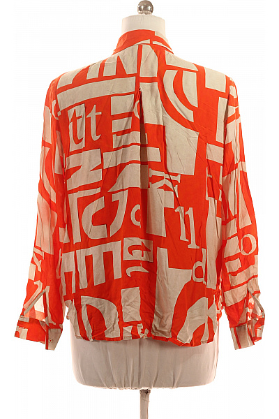 Emily van den Bergh Dámská oranžová košile s dlouhým rukávem a potiskem Velikost 42 | Emily van den Bergh | obrázek 2