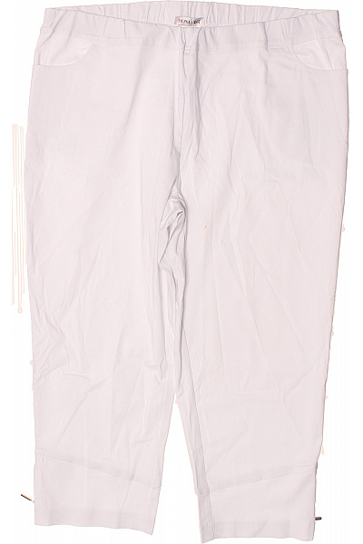 Mona Bílé 3/4 kalhoty s gumou v pase pohodlné volnočasové s kapsami Vel. 52 | Mona | obrázek 2