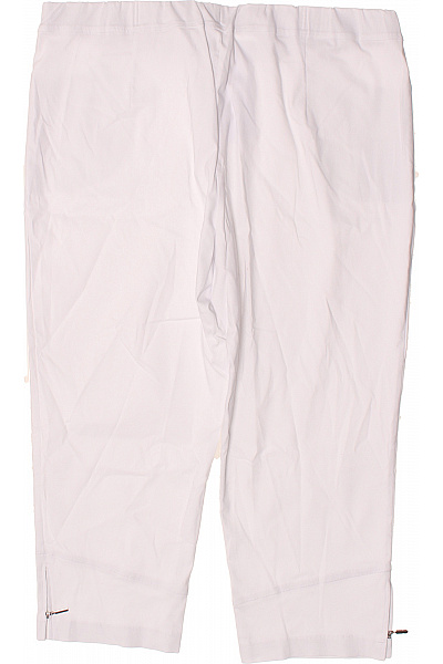 Mona Bílé 3/4 kalhoty s gumou v pase pohodlné volnočasové s kapsami Vel. 52 | Mona | obrázek 3