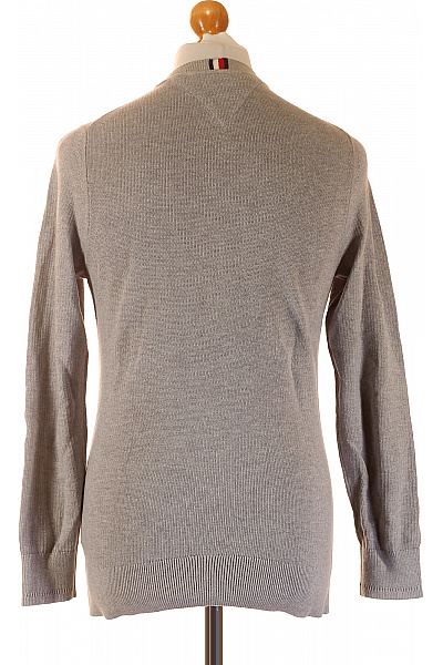 TOMMY HILFIGER Pánský bavlněný šedý žebrovaný pulovr basic přes hlavu Vel. xs | TOMMY HILFIGER | obrázek 2