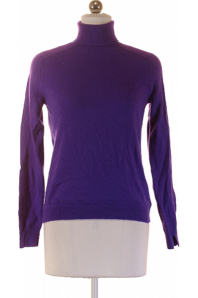 LAWRENCE GREY Dámský Kašmírový Rolák Fialový Tenký Basic Přes Hlavu Velikost S