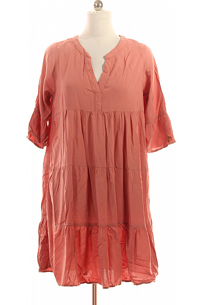 Sublevel dámské šaty krátký rukáv volnočasové boho růžové Vel. xl | Sublevel | obrázek 2