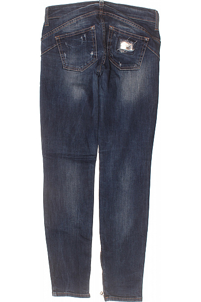 LIU JO Dámské bavlněné modré džíny skinny se zipy Velikost 29 | LIU JO | obrázek 2