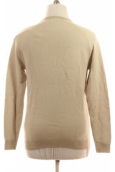 NO EXCESS Pánský béžový pletený pulovr s nášivkou a dírkami Vel. XL | NO EXCESS | obrázek 2