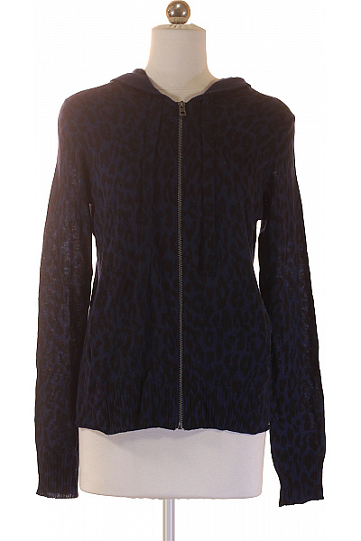 Zadig&Voltaire deluxe Dámský modrý tenký vzorovaný kardigan s kapucí a zipem jarní Velikost S | Zadig&Voltaire deluxe | obrázek 2