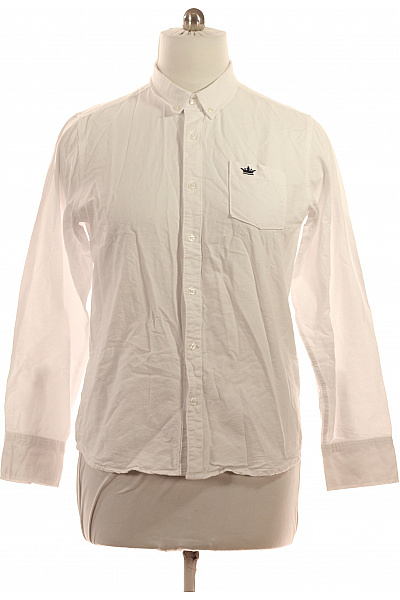 BRAVE SOUL Pánská bílá košile s dlouhým rukávem a náprsní kapsou Velikost l | BRAVE SOUL | obrázek 2