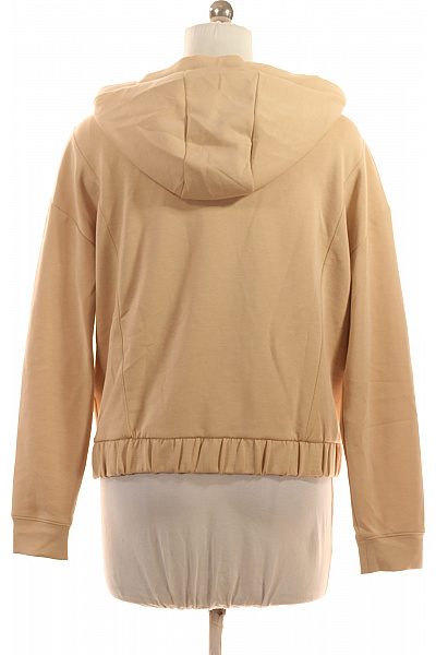 COMMA Dámská modalová mikina s kapucí na zip béžová jednobarevná sportovní Velikost 38 | COMMA | obrázek 2