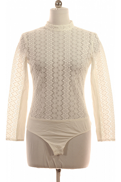 limberry Bílá krajková body halenka se stojáčkem dlouhý rukáv romantická Vel. M | limberry | obrázek 2