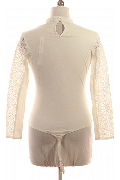 limberry Bílá krajková body halenka se stojáčkem dlouhý rukáv romantická Vel. M | limberry | obrázek 3