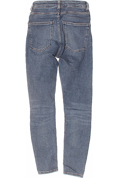 ZARA Dívčí Džíny Slim Vysoký Pas Roztrhané Modré Skinny Vel. 34 | ZARA | obrázek 3