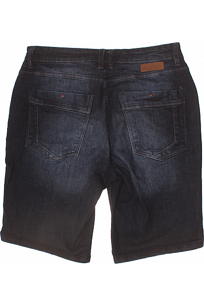 Sublevel Pánské tmavě modré džínové kraťasy ležérní krátké s kapsami Velikost S | Sublevel | obrázek 2