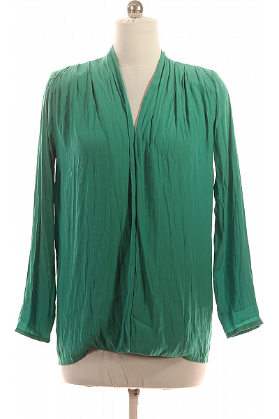 American Vintage Dámská zelená polyesterová halenka elegantní s dlouhým rukávem volná Vel. m | American Vintage | obrázek 2