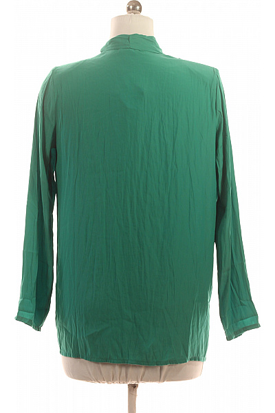 American Vintage Dámská zelená polyesterová halenka elegantní s dlouhým rukávem volná Vel. m | American Vintage | obrázek 3
