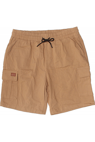 Pánské bavlněné kraťasy s kapsami volnočasové cargo hnědé Velikost XL | Unimoda | obrázek 2