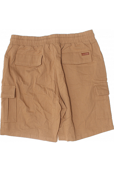 Pánské bavlněné kraťasy s kapsami volnočasové cargo hnědé Velikost XL | Unimoda | obrázek 3