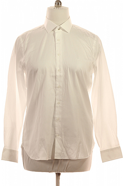 MICHAEL KORS Pánská bílá elegantní business košile s dlouhým rukávem a výšivkou | MICHAEL KORS | obrázek 2