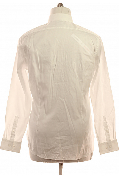 MICHAEL KORS Pánská bílá elegantní business košile s dlouhým rukávem a výšivkou | MICHAEL KORS | obrázek 3